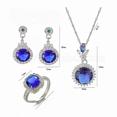 Плоские круглые латунные серьги-гвоздики с микропаве из кубического циркония FS-WG5AAF4-04-1