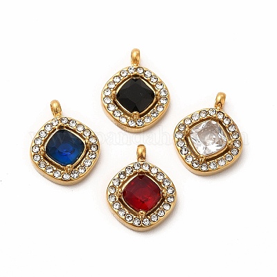 Подвески из нержавеющей стали 304 с кубическим цирконием STAS-A076-04G-1