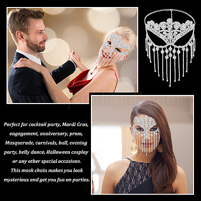 Rhinestones Mardi Gras-Masks Carnivals Masquerade Cosplay Mask