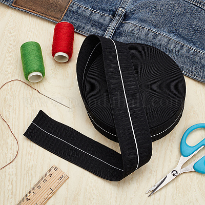 10 ярд плоский эластичный шнур из полиэстера&nbsp;SRIB-BC0001-35B-1