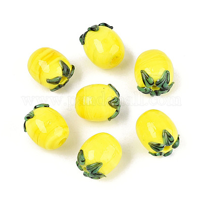 Бусы лэмпворк ручной работы LAMP-N036-04A-1