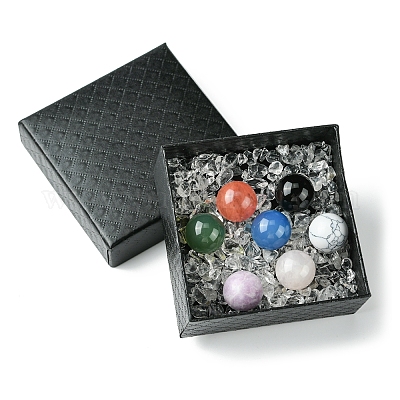 Лечебные круглые украшения из натуральных и синтетических драгоценных камней AJEW-FS0001-13A-1