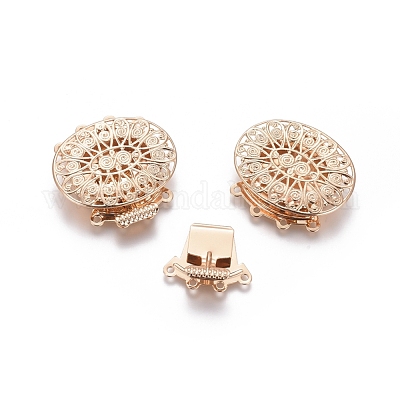 Застежки латунные коробки KK-L053-05KCG-1