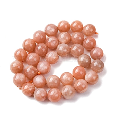 Натуральный Sunstone бисер пряди&nbsp;G-H343-D12-12mm-1