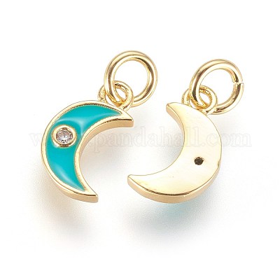 Латунные микро проложить кубического циркония подвески ZIRC-G150-08G-04-1