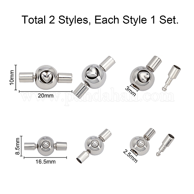 Wholesale Unicraftale 304 Stainless Steel Bayonet Clasps