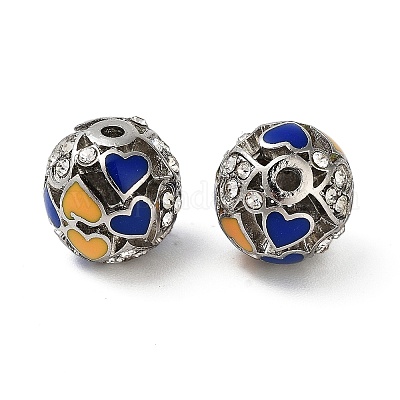 Платина покрытием сплава горный хрусталь бисер FIND-E046-07P-1