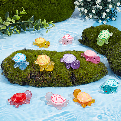 30 шт. светящиеся смоляные украшения в виде черепахи DJEW-DR0001-14-1