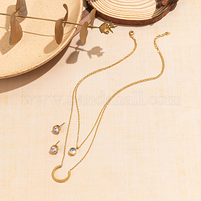 Минималистичное кольцо из нержавеющей стали 201 с прозрачным кубическим цирконием EU1763-1