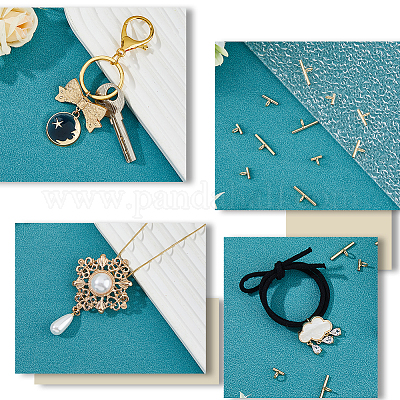 12 шт. 3 стиля латунных трубчатых дужек DIY-FH0007-67G-1