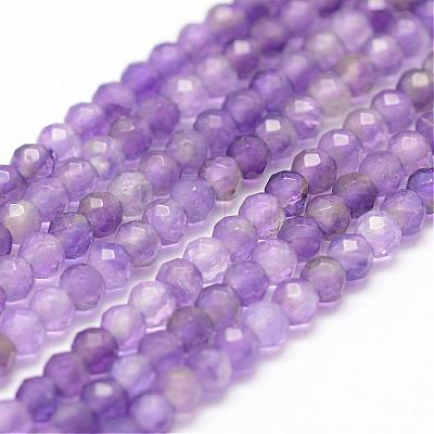 Natürlichen Amethyst Perlen Stränge&nbsp;G-F460-50-1