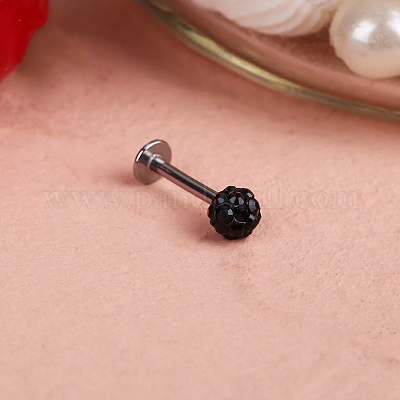 Лабреты из хирургической нержавеющей стали 316L с круглым шариком без резьбы WGEF4A7-10-1