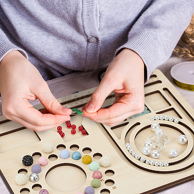 1шт бамбуковая доска для дизайна бусин TOOL-BC0003-14-1