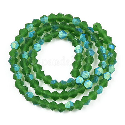 Имитируют нити бус из матового стекла из австрийского хрусталя GLAA-F029-TM3mm-A25-1