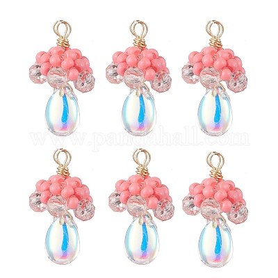 Подвески из стеклянных бусин в виде медуз PALLOY-MZ00706-04-1