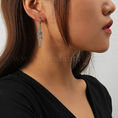 Серьги-кольца из сплава скелетов PO8955-1