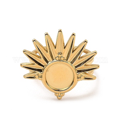 Настройки колец для открытых манжет из нержавеющей стали 304 RJEW-Z018-37G-1