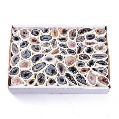 Натуральный жеода агат друзы агат дисплей украшения DJEW-I014-01B-1