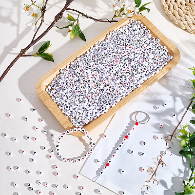 1400 шт. 3 вида акриловых бусин с горизонтальными отверстиями MACR-PA0001-32-1