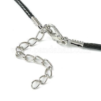 Ожерелья с подвесками из окрашенного натурального камня лавы и жемчуга из бисера NJEW-JN04557-1