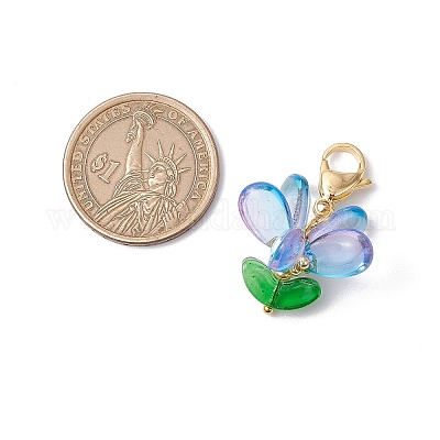 Стеклянные подвески украшения HJEW-MZ00212-02-1