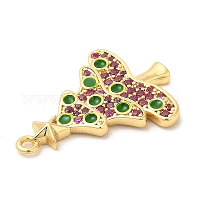 Подвески из кубического циркония с покрытием из латуни KK-R150-08G-02-1