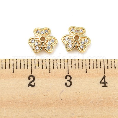 Латунь микро проложить кубический цирконий шарик KK-H452-28G-1