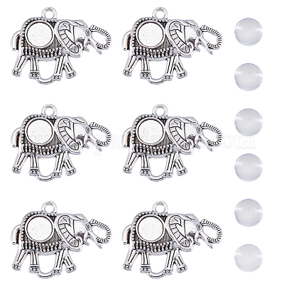 Набор для самостоятельного изготовления подвески в виде слона в виде пустого купола DIY-SC0022-08-1