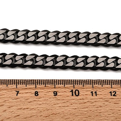 Цепочки кубинского образца с ионным покрытием (IP) матового стиля из нержавеющей стали 304 для мужчин NJEW-B116-05B-1