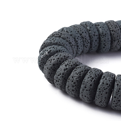 Бусы из натуральной лавы G-F671-02B-19-1