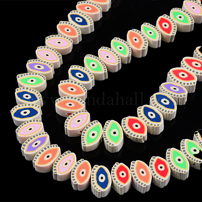 Chapelets de perle en pâte polymère manuel&nbsp;CLAY-N008-078-B01-1
