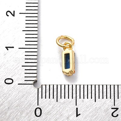 Латунь прокладывает кубические циркониевые прелести KK-F894-13G-01-1