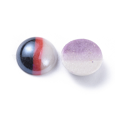 Непрозрачные стеклянные кабошоны GGLA-S038-12-10mm-1