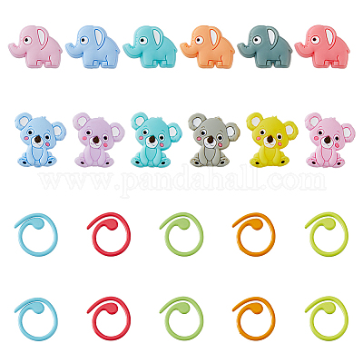 12 шт. окрашенные в выпечку кольца из цинкового сплава для вязания петель DIY-DC0002-32-1