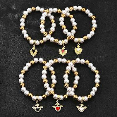 Латунь браслеты простирания BJEW-C098-04-1