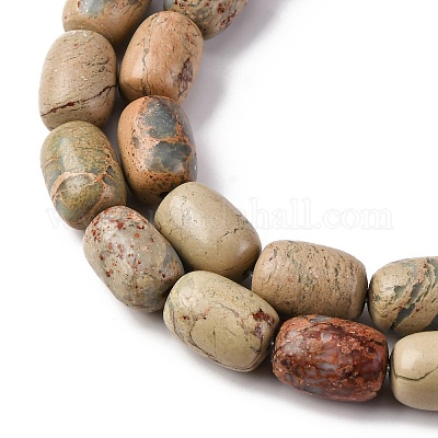 Натуральные бусины из аква терра яшмы G-L624-C03-14x10mm-1