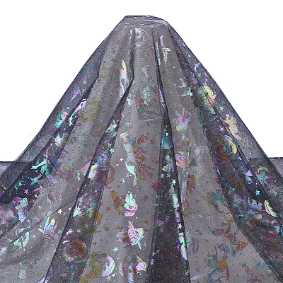 Хэллоуин полиэфирная сетчатая ткань AJEW-WH0314-852C-1