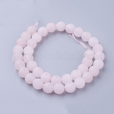 Природного розового кварца нитей бисера G-G735-59F-10mm-1