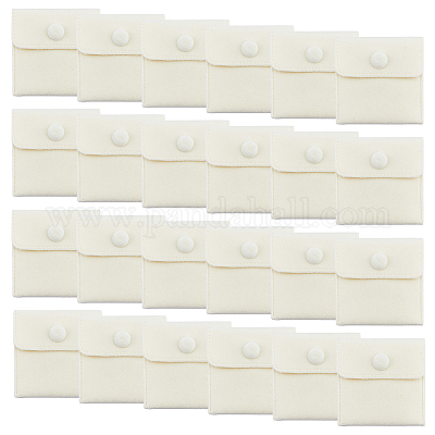 24 шт. квадратные бархатные мешочки для украшений TP-FI0001-02B-1