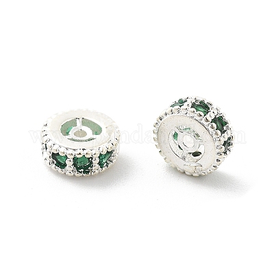 Латунные микро проложить кубического циркония бусы KK-R216-10A-S01-1