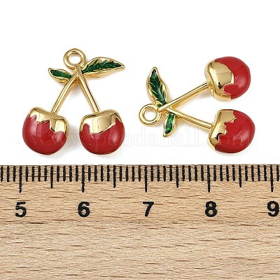 Подвески из эмали из нержавеющей стали вишня 304 STAS-L290-21B-G-1