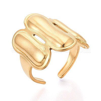 Регулируемые манжеты из нержавеющей стали 304 с ионным покрытием (IP) для женщин RJEW-N052-10G-1