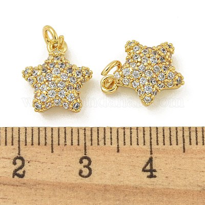 Покрытие стойки латунь микропаве прозрачные кубические циркониевые подвески KK-Z067-23G-04-1