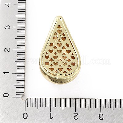 Покрытие стойки латунь микропаве прозрачные подвески из кубического циркония KK-H474-18G-11-1