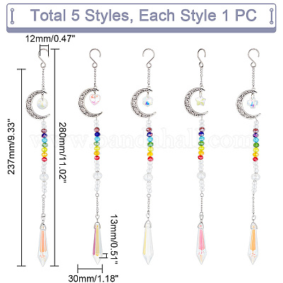 1 комплект подвесных украшений в виде луны из сплава HJEW-GA0001-36-1