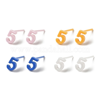 Гипоаллергенные серьги-гвоздики из биокерамики с цирконием и керамикой EJEW-C065-03F-1