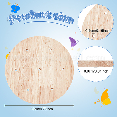 Круглые стенды для леденцов из натурального дерева ODIS-WH0030-54B-1