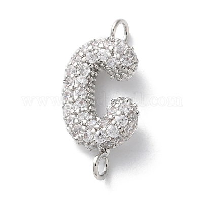 Латунные микро-паве кубические цирконии буквы соединения KK-I717-04C-P-1