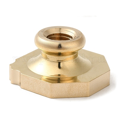 Латунные головки штампов с геометрической рамкой в виде листьев AJEW-H149-03G-01-1