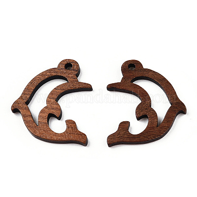 Подвески из натурального орехового дерева WOOD-T023-26-1